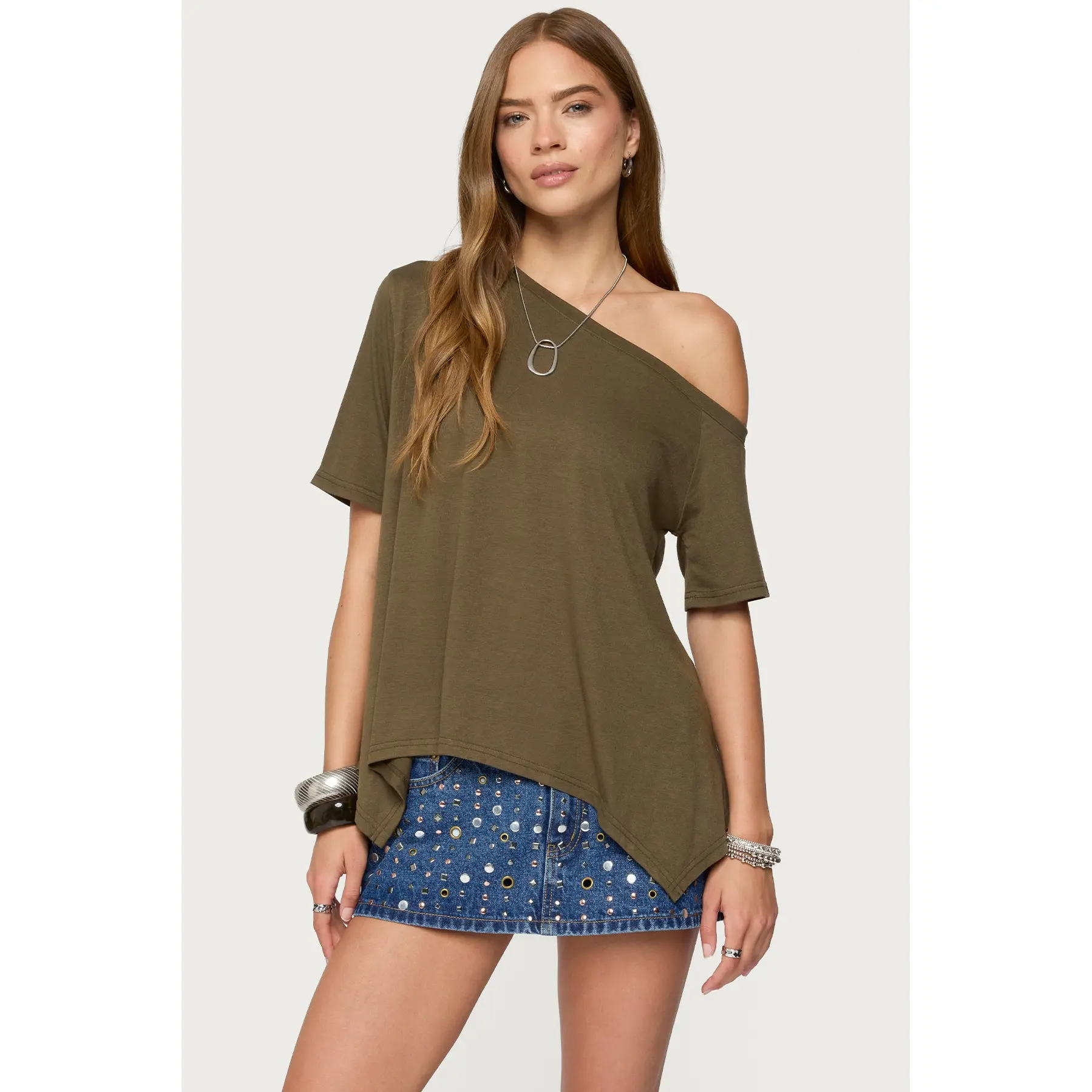 Josy Off Shoulder Handkerchief Top