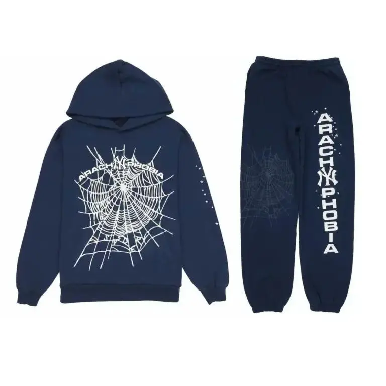 Sp  Tracksuit Set – Y2K Sp Web Hoodie & Sweatpants, Unisex Streetwear 2-Piece Outfit, Pullover Hoodie Set, Gift for Him & Her