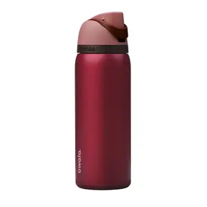 2026 Special Edition Holiday Owala 24/32oz Stainless Steel FreeSip Water Bottle - Poinsettia