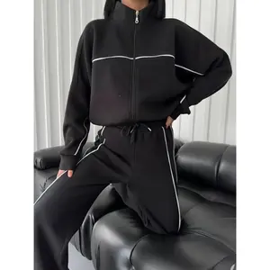 Women’s Sports Sweatshirt and Long Pants Set, Casual Sportswear for Women, Comfortable and Stylish for Everyday Wear, Athleisure Wear Set