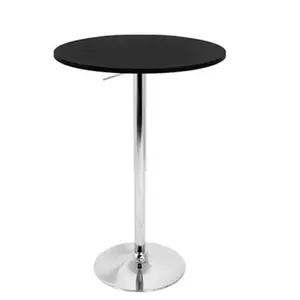 212 MAIN Adjustable Height Round Top Bar Table - Indoor Furniture with Chrome Base