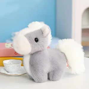 28cm/11in Soft Polyester Stuffed Horse Plush Toy - Cute Grey & White Horse Design with Big Eyes, Perfect for Halloween, Easter, Christmas & Birthday Gifts, Home Decor, and Special Occasions, Stuffed Plushies, Best for Christmas, Perfect for Thanksgiving