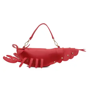 Trendy Crayfish Bag Unique Niche Large Capacity Shoulder Bag Cute Fashionable Crossbody Handbag for Women