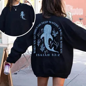 Whale Shark Hoodie, Beachy Sweater, Shark Shirt, Jesus Hoodie, Beachy Sweatshirt, Summer Tee, Whaleshark Hoodie, Coconut Girl Gift Womenswear Tops