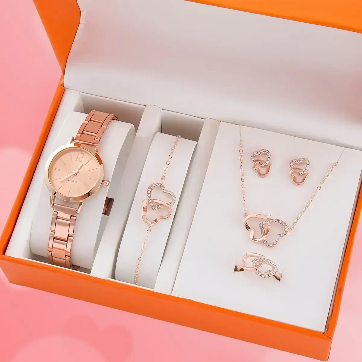 Fashionable Women’s Quartz Watch Bracelet Jewelry Set – Ladies Diamond Wristwatch Gift Set Fashionable Women’s Quartz Watch Bracelet Jewelry Set – Ladies Diamond Wristwatch Gift Set