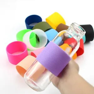3 Piece Silicone Cup Sleeve Set, 7cm Heat Resistant, Portable Creative Design, Non-Slip Insulated, Washable, Food Grade Soft Transparent