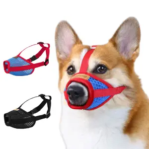 Breathable dog muzzle, allow drinking water, anti-bite, anti-bark, safe and comfortable no-eat dog muzzle for training and outdoor use.