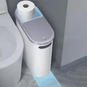 Multi-Scene Home Trash Can Set, High-Aesthetic Toilet Bin + Kitchen Bathroom Press Lid Storage Bucket, Sealed Anti-Odor Durable Easy Clean, Tissue Holder