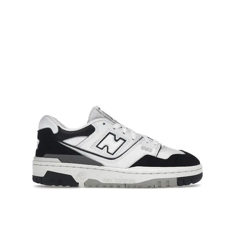 New Balance Kid's 550 White Black Rain Cloud, from StockX