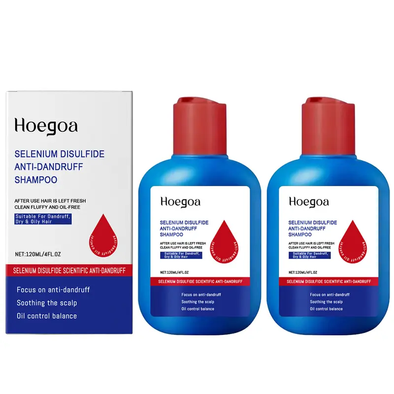 Hoegoa Selenium Disulfide Hair Care Shampoo Oil Control Refreshing Anti-Dandruff Anti-itch Scalp Cleansing Shampoo, 300ML