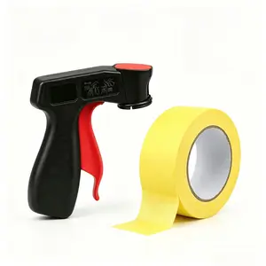 2 Piece Car Spray Paint Handle Set with Masking Tape, DIY Furniture Painting Tools, 4cm Wide 2000cm Long Masking Tape Included