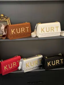 Elegant Magnetic Closure Crossbody Shoulder Bag for Women, Casual Letter Pattern Design, Perfect for Daily Use, Travel, Commuting, Casual Crossbody Bags