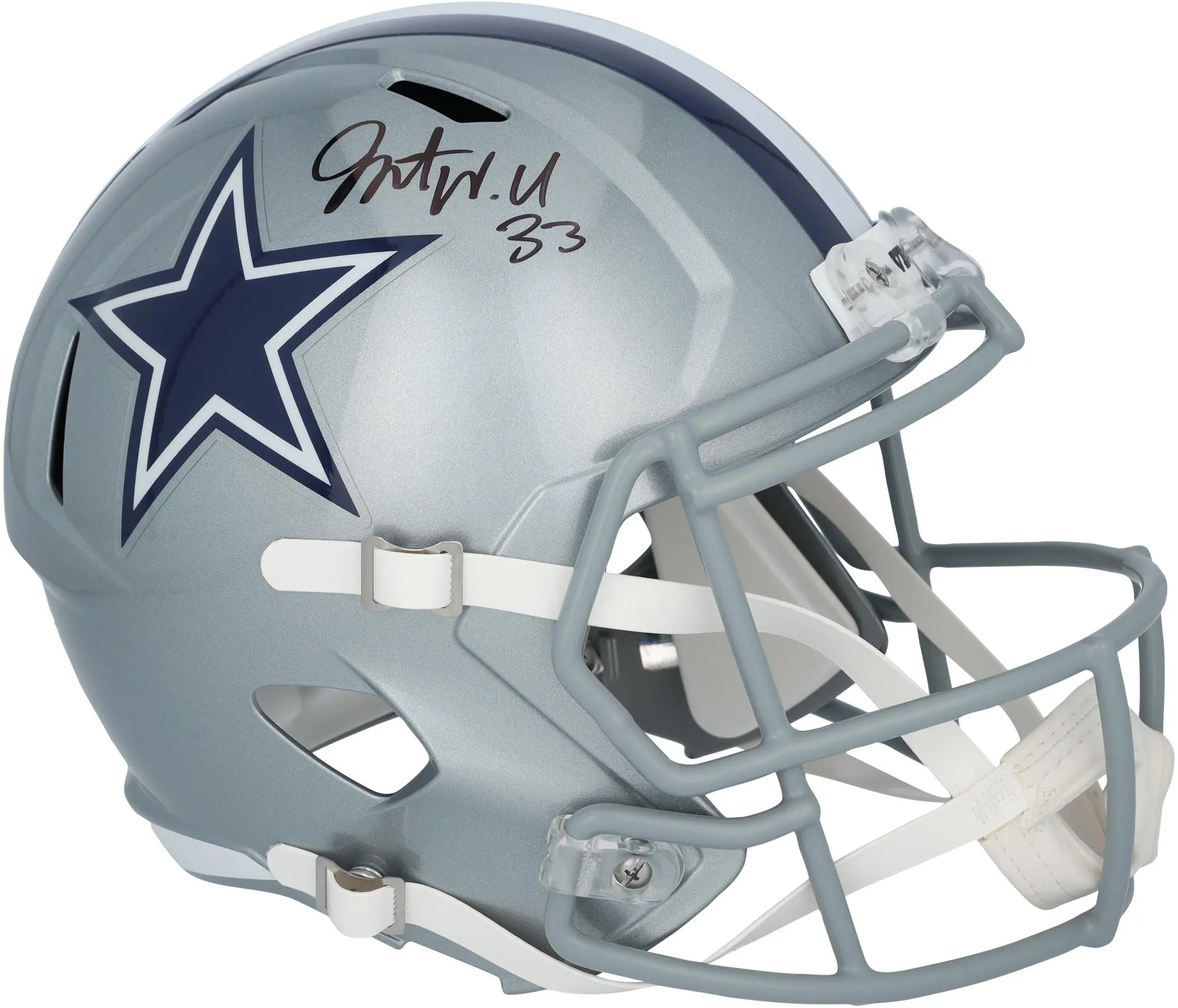 Javonte Williams Dallas Cowboys Autographed Riddell Speed Replica Helmet - Fanatics Authentic Certified