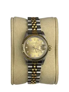 Pre-owned Rolex Datejust Two Tone Champagne Diamond Dial 1988