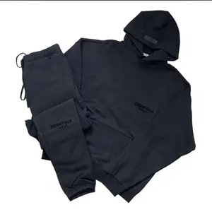 Essentials Black Hoodie & Sweatpants Set - Cozy & Comfortable