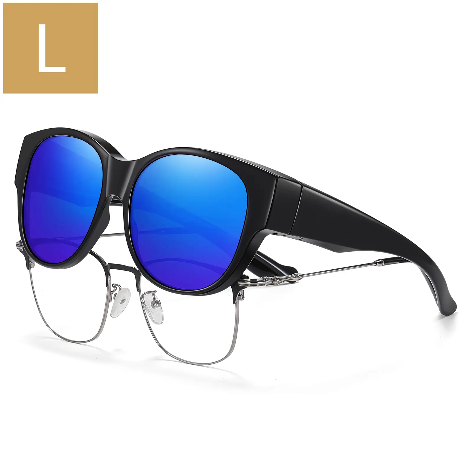 Black Frame Dark Blue Lens