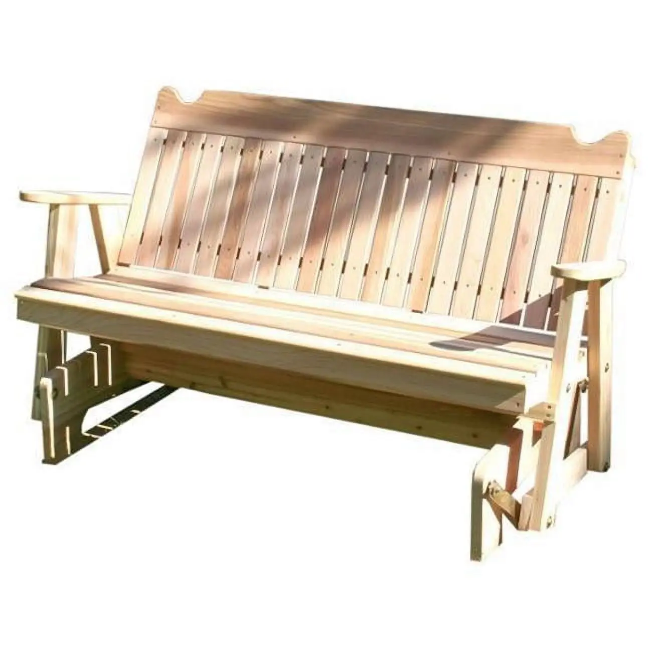 Creekvine Designs WF4SBG-2CVD 4 ft. Red Cedar Straight Back Glider Bench