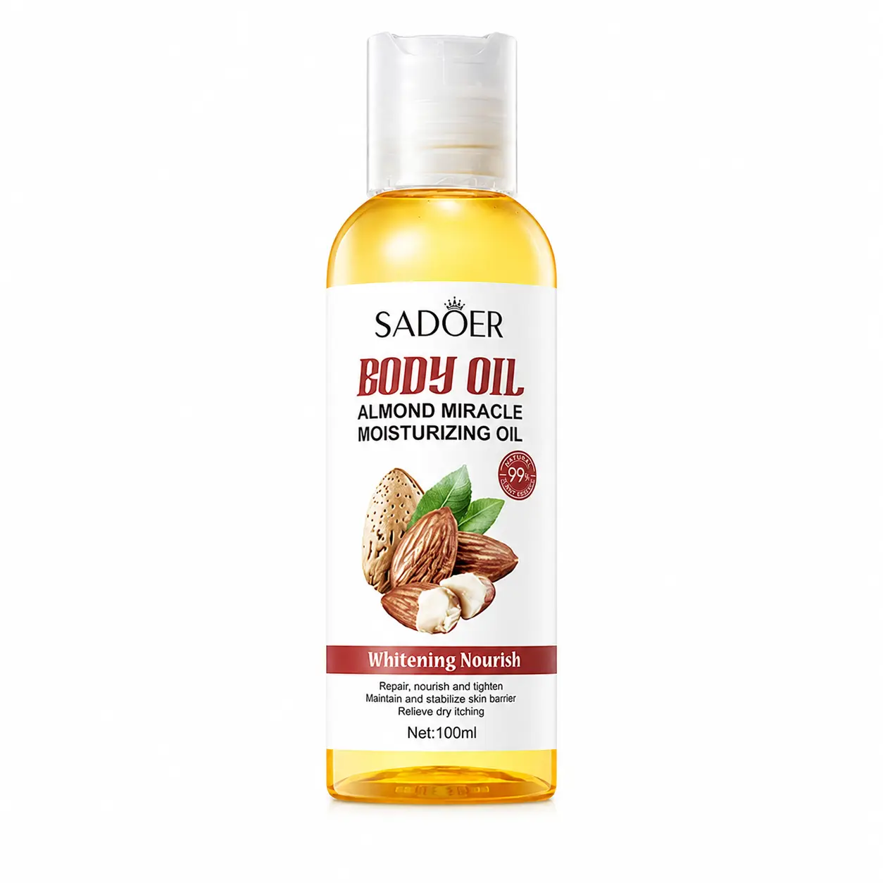 Almond Miracle Moisturizing Body Oil, Hydrating Bath & Body Care Oil for Dry Skin