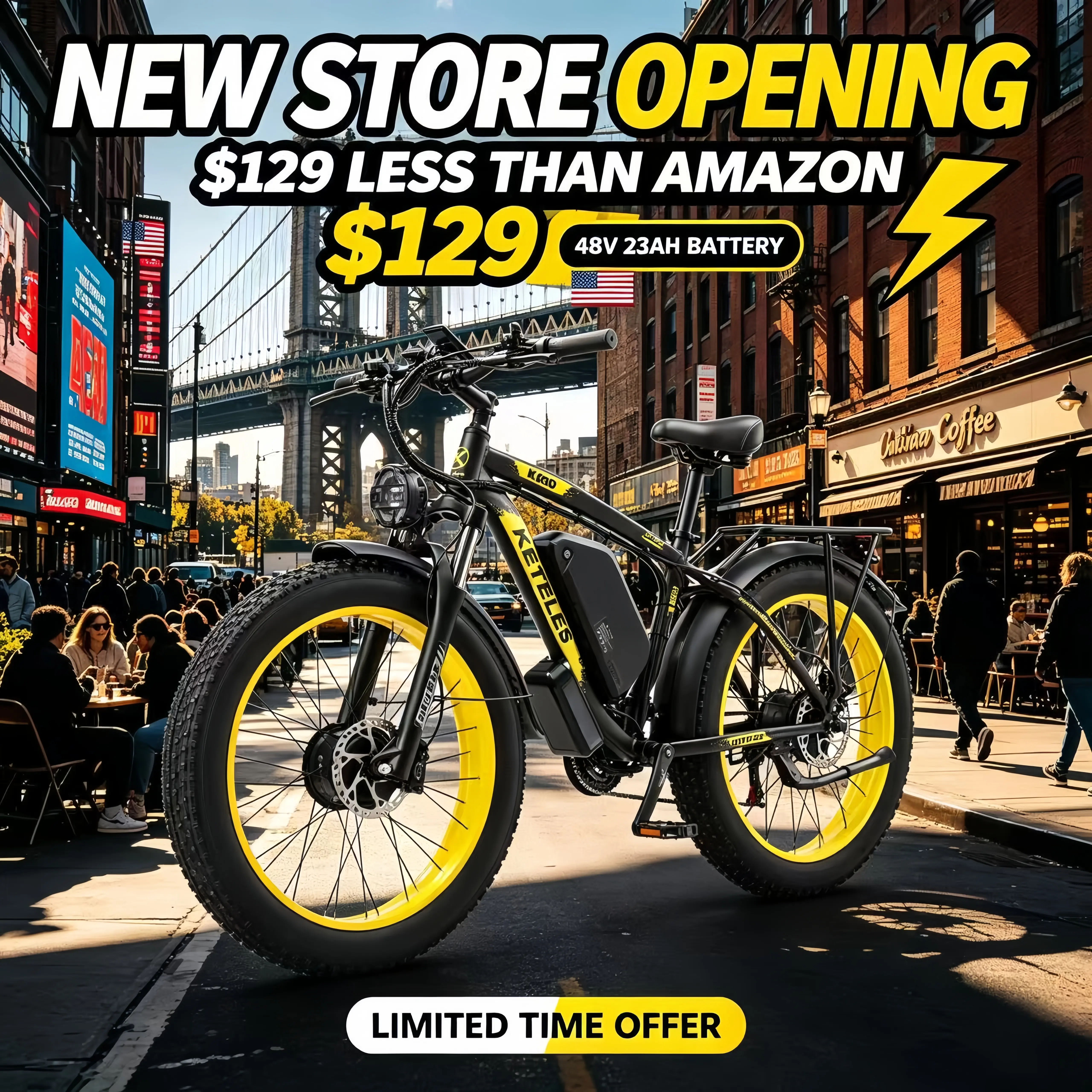 k800 Dual Motor Electric Bike for Adults Peak 4000W 48V23Ah Removable Battery Electric Bike 26 Inch Mountain Ebike 21 Speed Electric Dirt E Bikes Front Suspension UL Certified 28mph  e bike ebike e-bike electric adventure bike sohochic