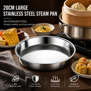 304 Stainless Steel Round Plates Set of Two, Durable Non-Bone China Material, Ideal for Everyday Use, High-Quality Tableware