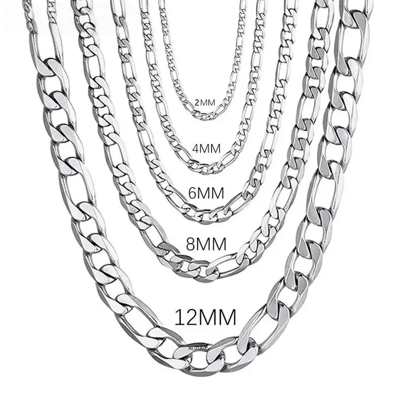 Minimalist Chain Necklace, Minimalist Necklaces, 2MM/4MM/6MM/8MM/12MM Thickness, 16-30 In Length, Multi-Size Unisex Simple Fashion Jewelry, High-End Party Gift,summervibes Solid Cuban Link, Necklaces For Women, Chain For Boyfriend