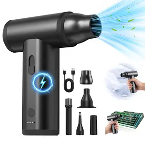 Joysync Air Duster Blower 110000RPM Powefulr 4-in-1 Portable Air Blower Gun Mini Car Vacuum Cleaner& Air Blower & Pump Hand Electric Air Duster Handheld Dust Blower Blower Cordless