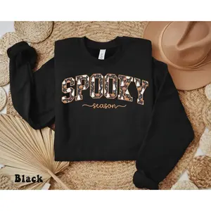 Spooky Season Sweatshirt, Halloween Crewneck, Ghost Pumpkin Sweater For Women, Cute Fall Sweater, Gift For Halloween, Spooky Crewneck