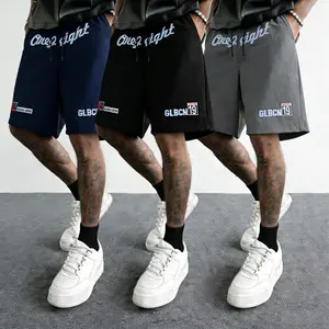 3-pack unisex Y2K street embroidered shorts; men’s summer ice silk quick-dry loose basketball mid-length shorts, lightweight and breathable, featuring an elastic waistband and drawstring design—perfect for summer wear. Available in multiple sizes XS–3XL.