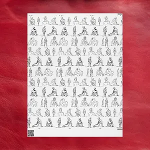 Matte Wrapping Paper Abstract Male Figure Drawing, All Occasions Wrapping, Gift Wrap Sheets, Line Art Gift Wrap, Abstract Figures Paper, Birthday, Holidays Wrap