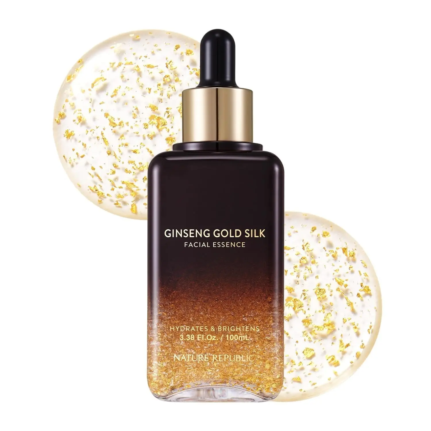 NEW NATURE REPUBLIC GINSENG GOLD SILK 24K AMPOULE 3.38 Oz FACIAL SKIN MOISTURIZE