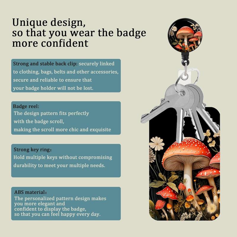 3 Set Heavy Duty Badge Holder with Retractable Reel,ID Badge Holder Key Card Work Badge Clip for Nurse Teacher Student Office Women Men