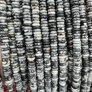 Best-selling 2x6mm premium black striped round spacer beads, crafted from high-end luxury materials, blending fashion aesthetics with elegant style.Suitable for various DIY jewelry projects, including bracelets, bangles, necklaces, earrings, studs, drop