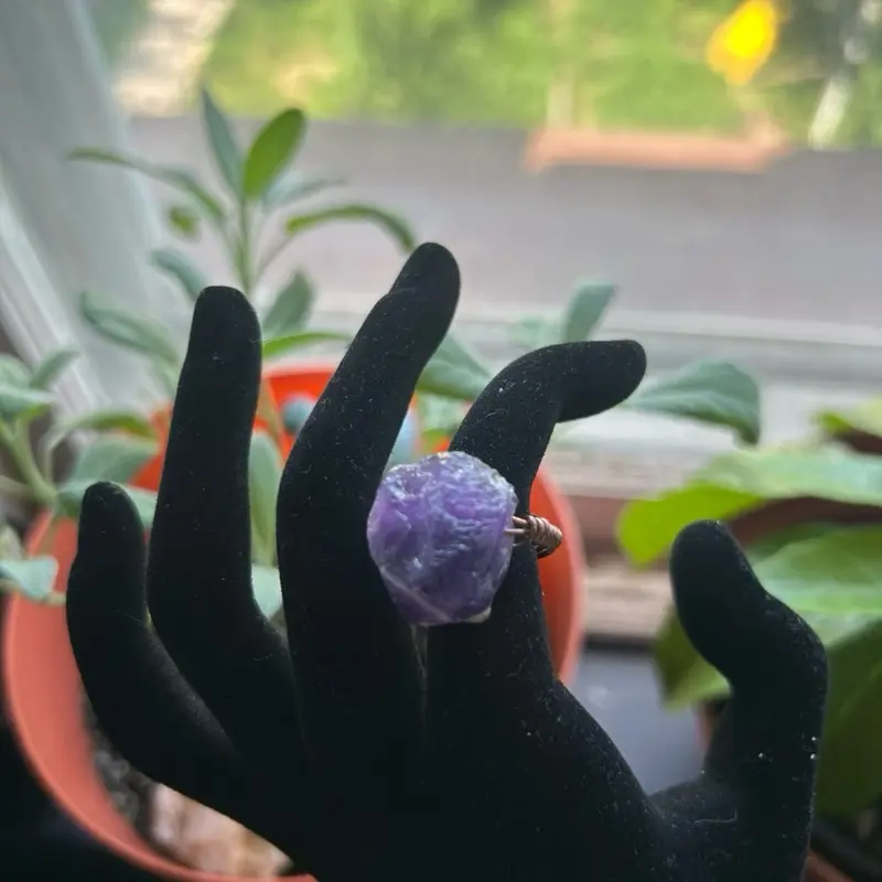 Raw Amethyst Ring