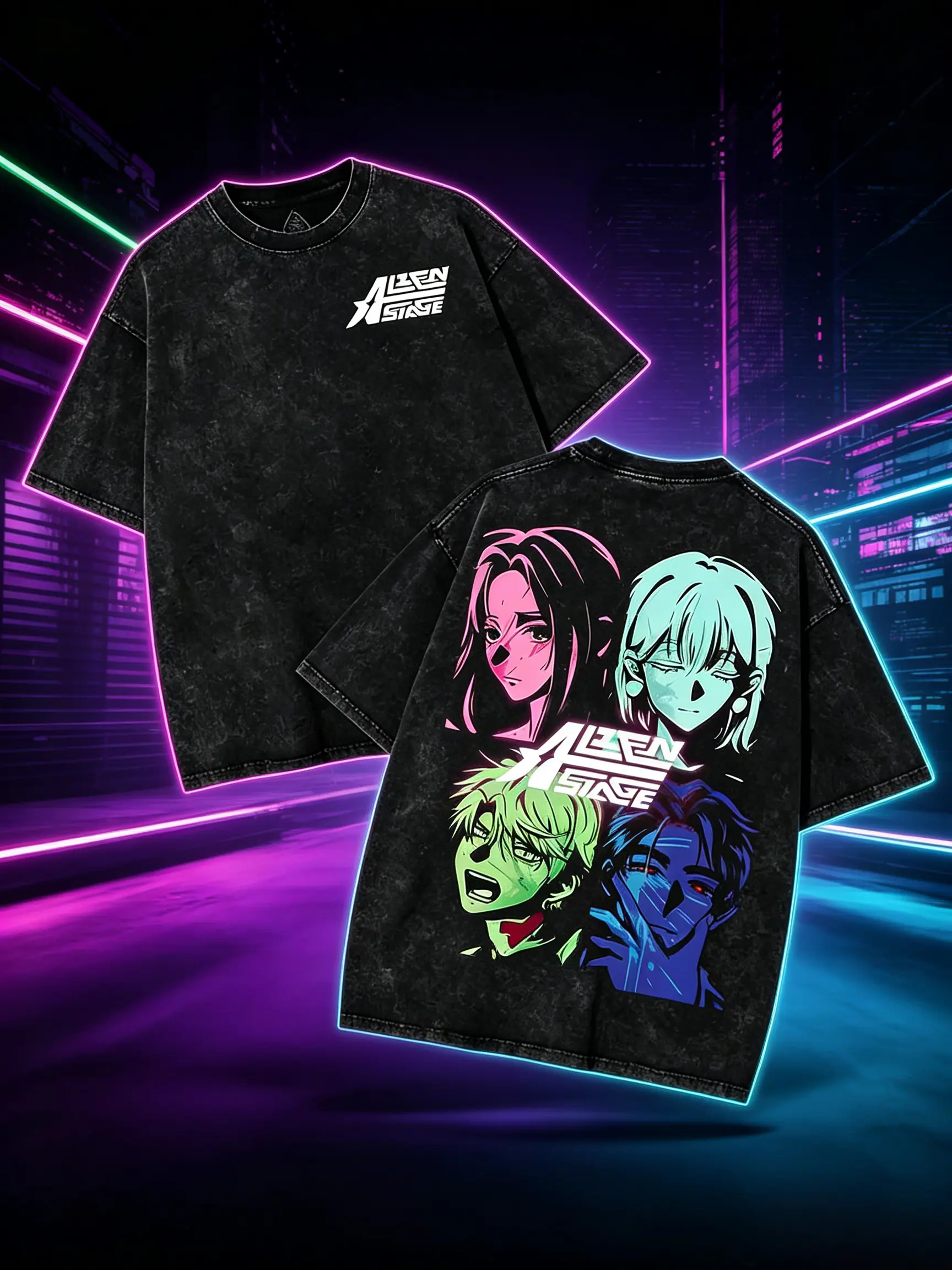 valentine shirts Alien Stage Tee - Sua Mizi Ivan Till Sweatshirt - ALNST ivantill mizisua Long Sleeved Shirt - Idol Anime T-shirt