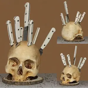 Skeleton Cutlery Butler, Unique Resin Skeleton Knife and Fork Holder, Stylish and Spooky Table Decor for Home or Gifts, Halloween