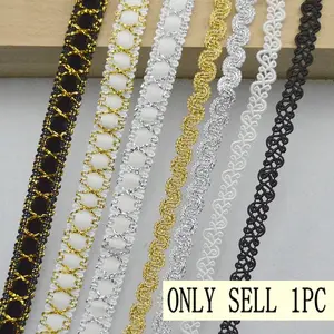 5Meters/16.4Ft New Lace Trim Clothing Accessories DIY Curtain Lace Clothing Accessories Velvet Cross Lace Polyester Lace