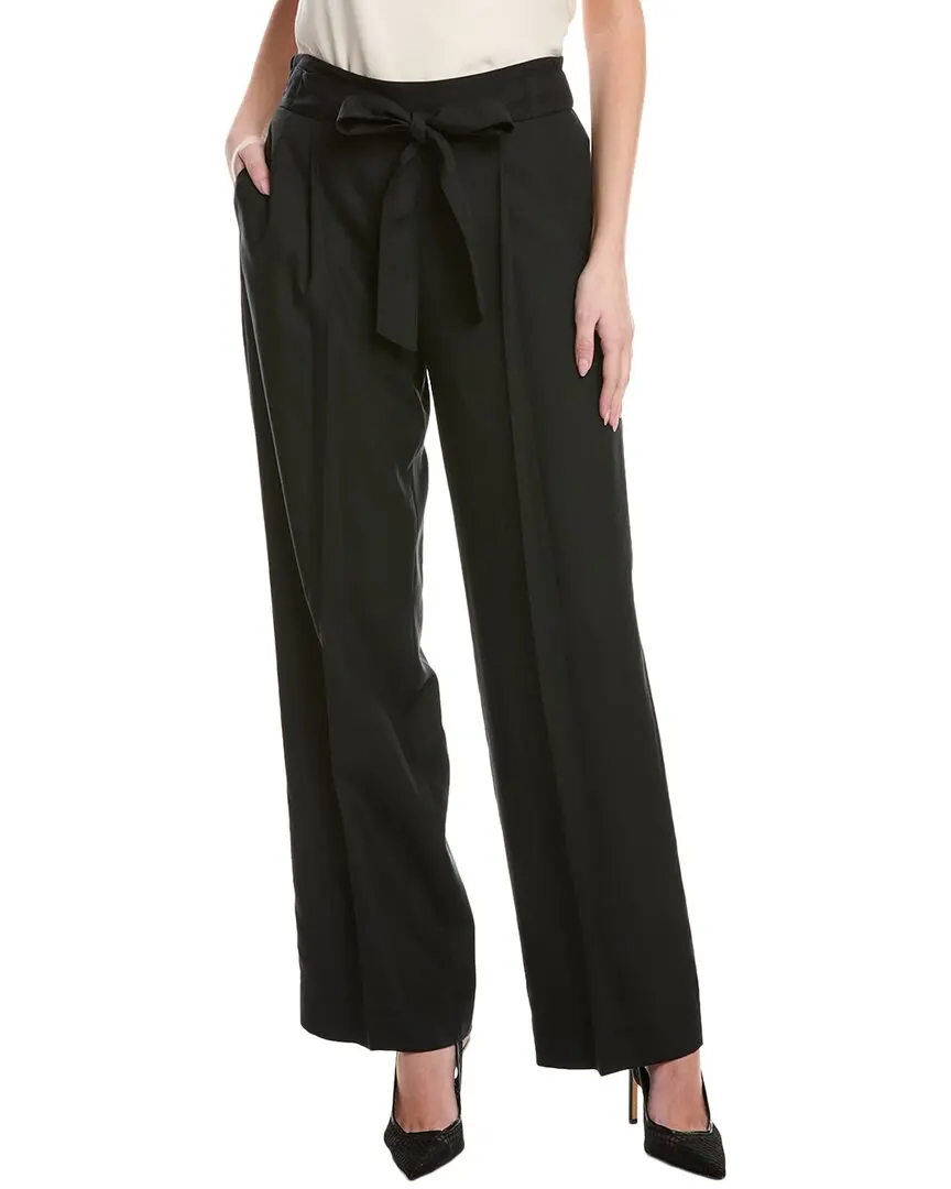 Vince Belted Linen-Blend Pull-On Pant