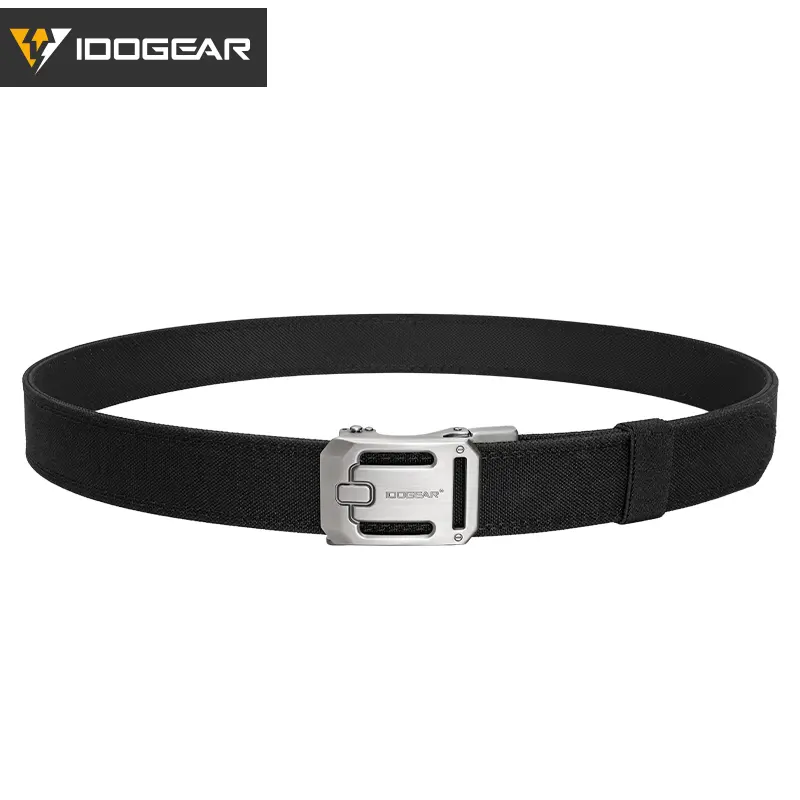 IDOGEAR 1.5" Ratchet Belt Hole-Free Quick Release with Adjustable Buckle Heavy Duty for Work Outdoor Training 3447