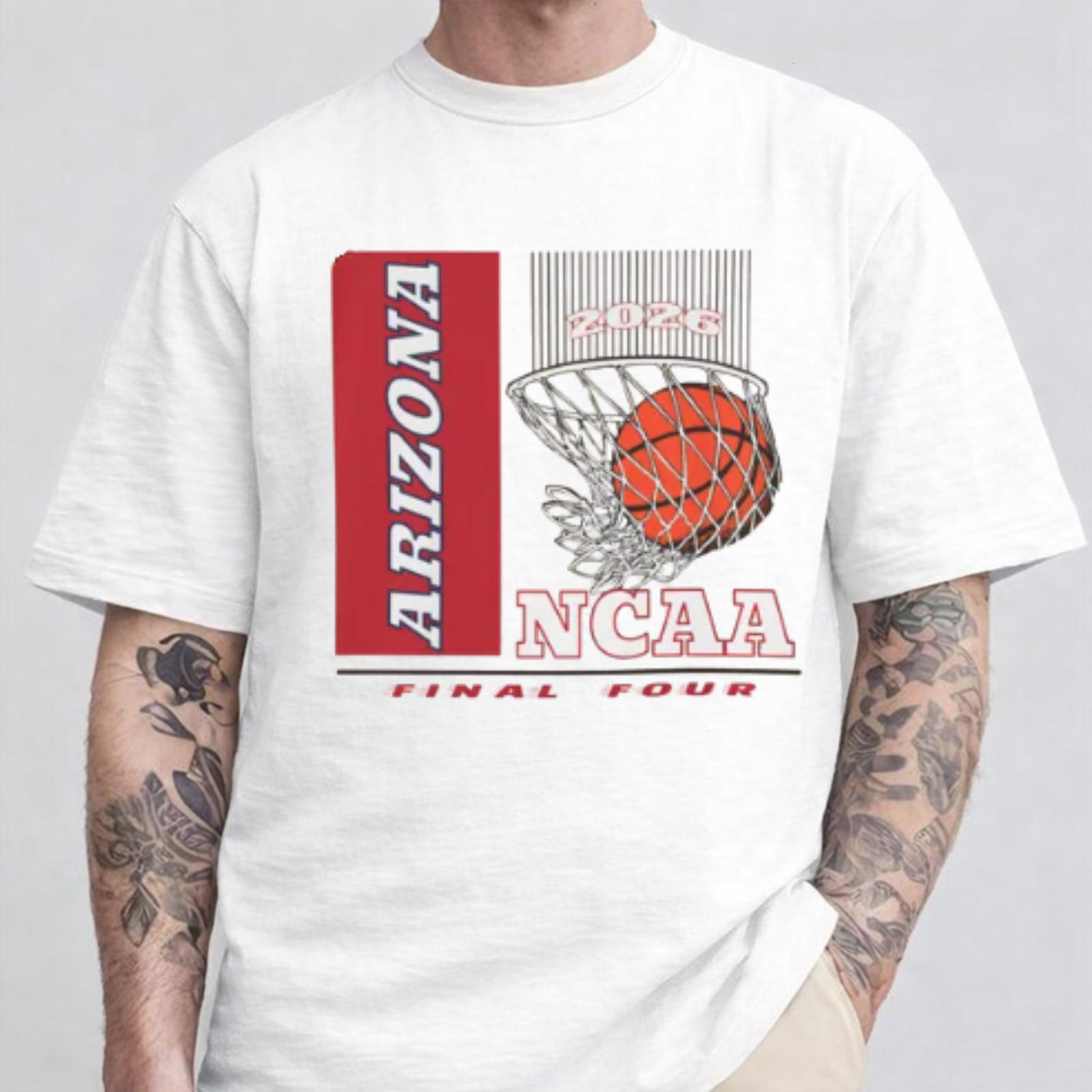 [Flash Sale Up To 50%] Arizona NCAA Final Four 2026 T-Shirt, College Basketball Fan Shirt, March Madness Graphic Tee, Sports Streetwear, Unisex Apparel