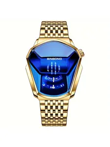 Men's Business Fashion Dial Quartz Watch, Fashion Watch for Party, Daily Clothing Decor, Trendy All-match & Exquisite Watch for Birthday Gift with Box