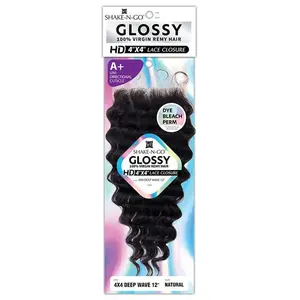 GLOSSY - UH 4X4 DEEP WAVE LACE CLOSURE