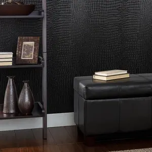 Vintage Crocodile Pattern Self-Adhesive Wall Paper, Removable Animal Style, Thick Waterproof DIY Room Decoration, Easy Clean, Self Adhesive Wallpaper, 1/2 Roll