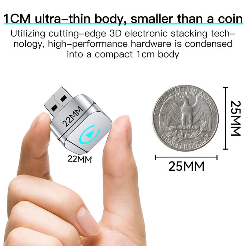 【YURNLV】2026 New Mini  Original CarPlay Wireless Adapter, Instant Auto-Connect, StableTransmission，Zero Delay, Hands-Free Calling, Plug-and-Play for iPhone/Android