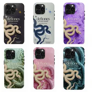 6 ver1 Deftones Personal Music Phone Cases, including the Deftones Snake Texture Durable Phone Case and the My Mind Is A Mountain Phone Case, compatible with iPhone 17/16/15/14/13/12/11 Pro Max/Plus and Samsung Galaxy S23FE/22/23/24/25. tiktokshopspringgl