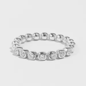Beaded Stone Stacking Ring