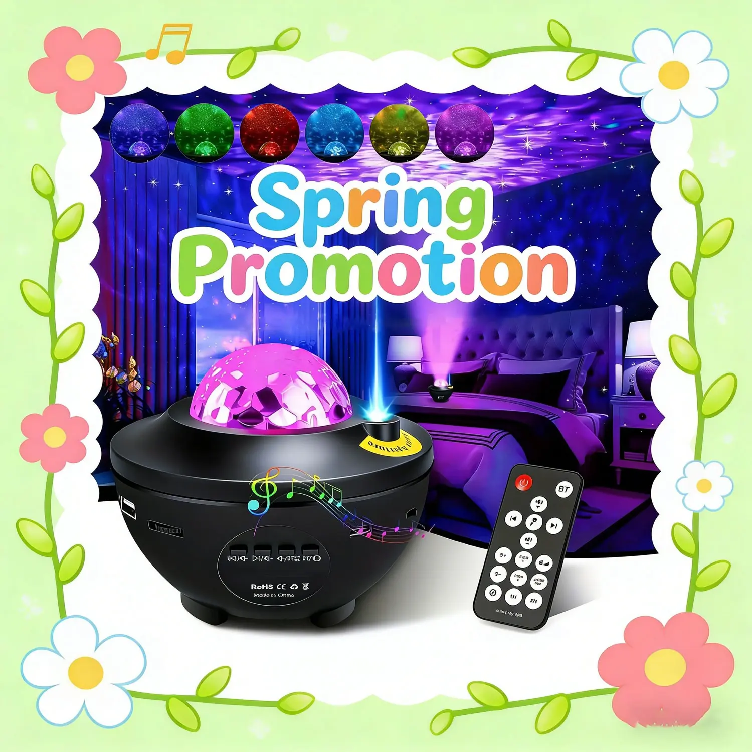 Mini Starry Sky Aurora Projector Galaxy Night Light with Bluetooth-compatible Speaker Timer Remote Control Universal Birthday Gift Bedroom Ceiling Home Cinema Game Room Decor Light Adjustable RGB Lighting Dimmable Starry Sky Lights