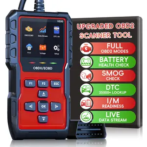 OBD2 Scanner Code Reader, Automotive Engine Fault Diagnostic Tool with Check Engine Light, Read & Erase Error Codes, Emission Monitor Status, Digital Automotive Tester