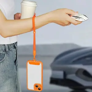 Adjustable Phone Lanyard, Universal Mobile Wrist Strap with Durable High-End Braided Short-Style Hanging Chain, Phone Strap Holder for Outdoor Use