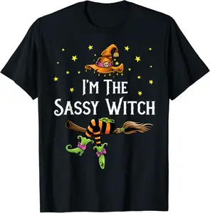 Im the Sassy Witch Halloween Matching Group Costume T-Shirt - 69B09GRGMCS3