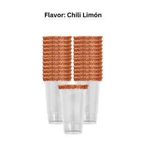 Wholesale Case - 300 Pre-Rimmed Cups 12oz or 16oz Chili Limón Disposable Box for Bars Vendors & High Volume Events